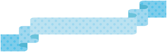 Illustration 7 (light blue) of a simple ribbon with dotted pattern, single illustration