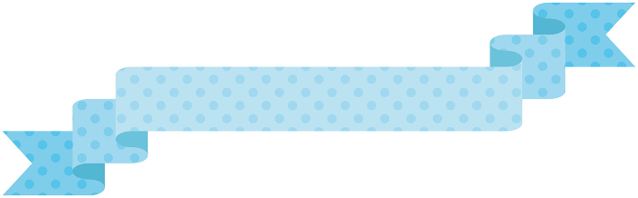 Illustration 8 (light blue) of a simple ribbon with dots