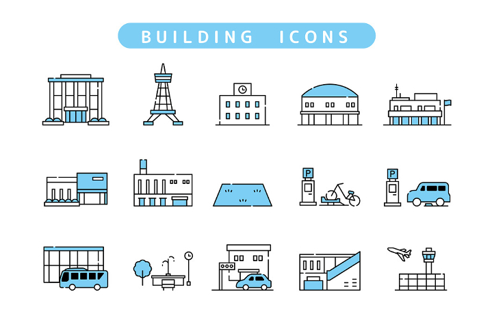 City Building Icon Set