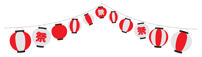 Clip art of Japanese festival lantern frame