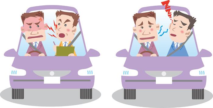 Traffic Safety <Frustrated by uncomfortable stories from the passenger/passenger seat; when the passenger falls asleep, the driver falls asleep too>.