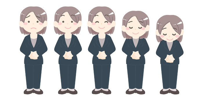 woman in suit illustration set Full Length Pants Style