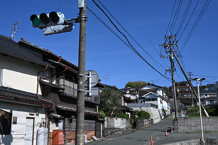 Ozu town A general view of Ozu town in Kumamoto Prefecture, Japan on April 14, 2024.  Photo by MATSUO.K AFLO 
