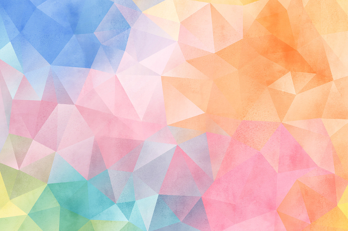 Colorful watercolor textured polygon background