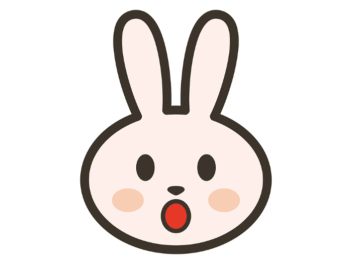 Clip art of surprised rabbit face