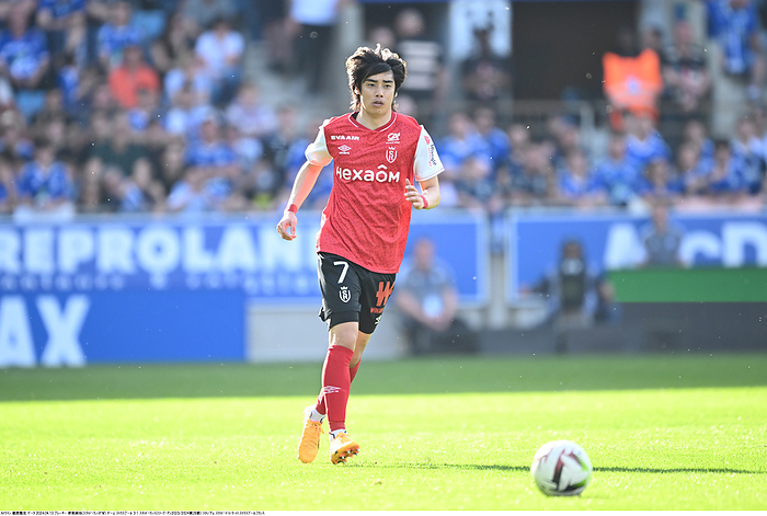 2023 24 Ligue 1 Junya Ito of Stade de Reims in action during the French L1 soccer match at Stade de la Meina in Strasbourg, France on April 13, 2024.  Photo by Takamoto Tokuhara AFLO 