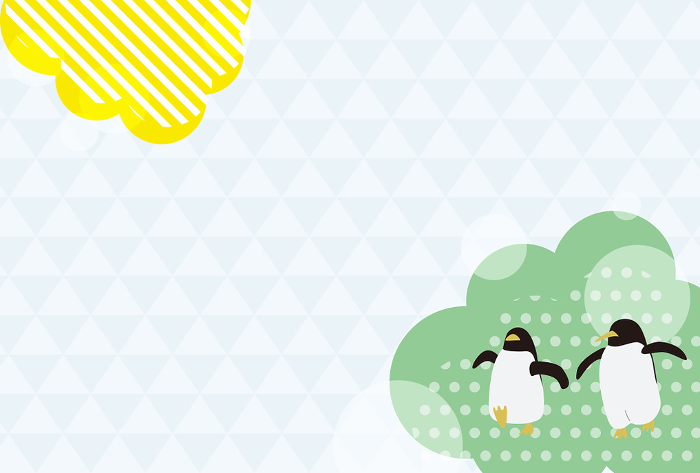 clip art of cool penguin background frame