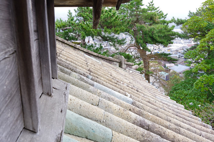 Stone tiles of Maruoka Castle in Sakai City, Fukui Prefecture