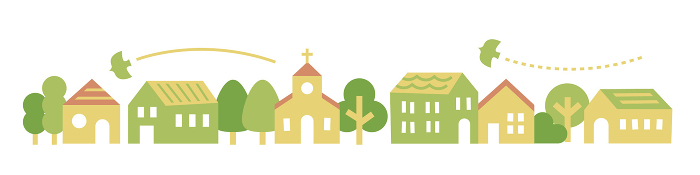 clip art of simple town