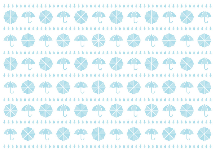 Background Clip Art of Rainy Pattern and Light Blue Umbrella