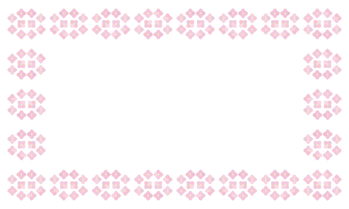 Pink hydrangea square frame