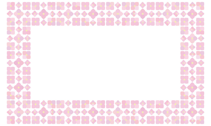 Pink hydrangea square frame 2