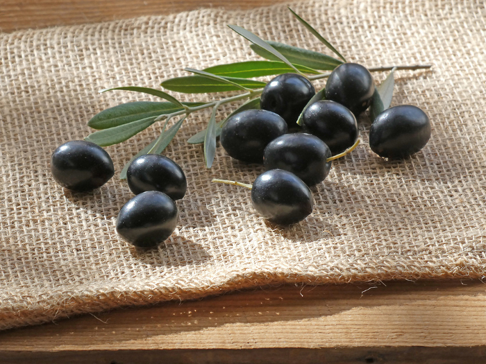 Photo of ripe olive fruit, which inhibits aging of blood vessels.