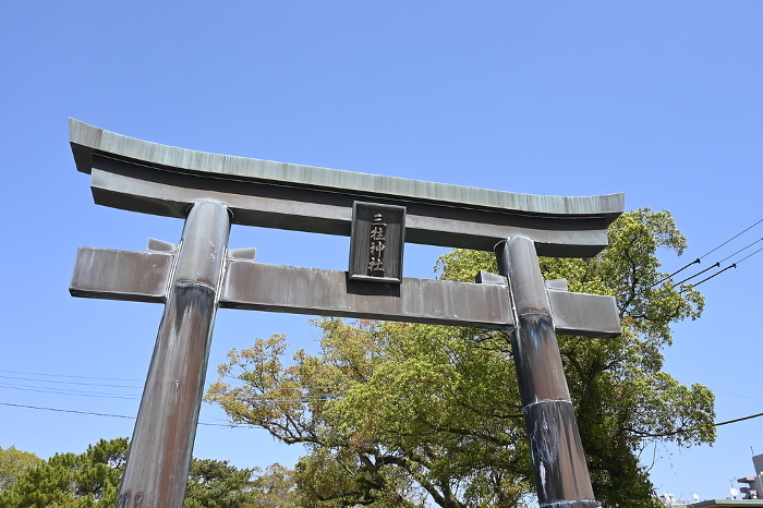 Torii of Sanju Shrine in Yanagawa City