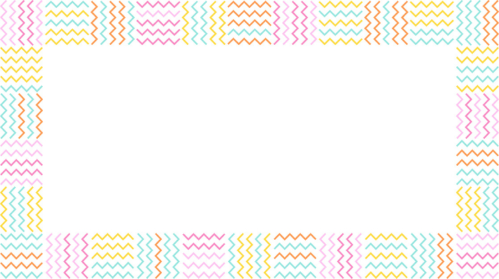 Colorful framed surround with cute zigzag pattern lines