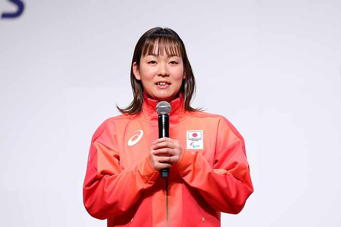 Paris 2024 Olympic and Paralympic Games TEAM JAPAN Official Sportswear Press Conference Aira Kinoshita, Aira Kinoshita APRIL 17, 2024 : The Japanese Olympic Committee  JOC , Japanese Paralympic Committee  JPC  and their official sponsor ASICS introduce the official sportswear for Japan s delegation for 2024 Paris Olympic and Paralympic Games in Tokyo, Japan.  Photo by Yohei Osada AFLO SPORT 