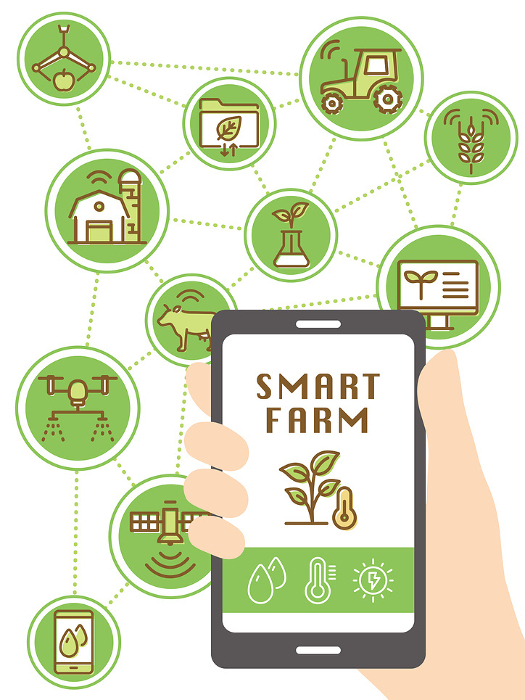 Smart Agriculture Production management operated via smartphone app