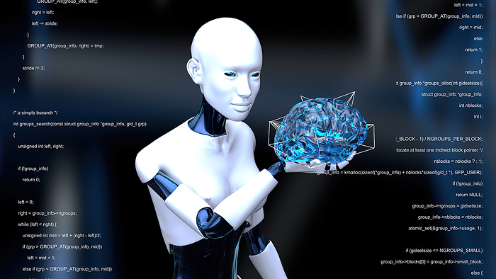 Artificial intelligence, conceptual illustration Artificial intelligence, conceptual illustration., by JULIEN TROMEUR SCIENCE PHOTO LIBRARY