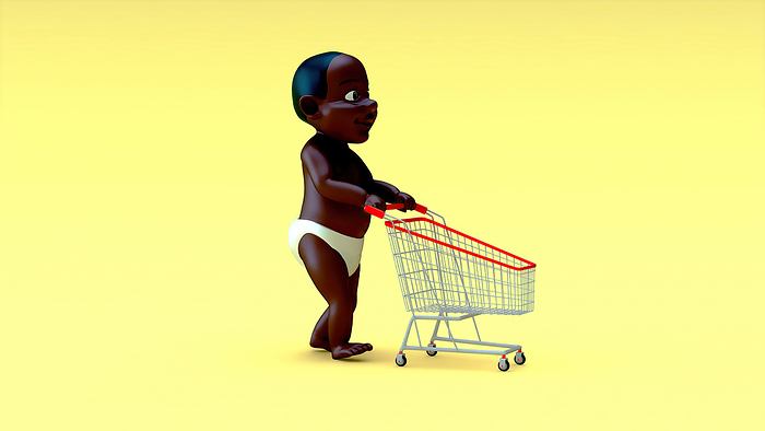 Baby shopping, illustration Baby shopping, illustration., by JULIEN TROMEUR SCIENCE PHOTO LIBRARY