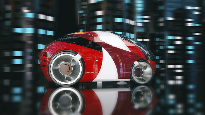 Futuristic car, conceptual illustration Futuristic car, illustration., by JULIEN TROMEUR SCIENCE PHOTO LIBRARY
