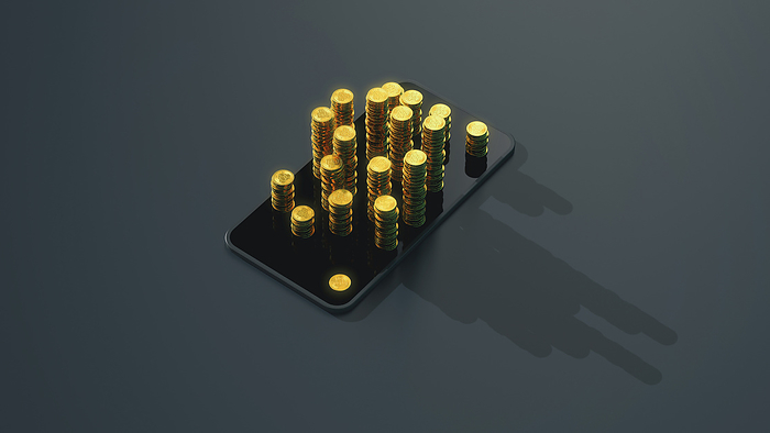 Digital currency, conceptual illustration Digital currency, conceptual illustration., by JULIEN TROMEUR SCIENCE PHOTO LIBRARY