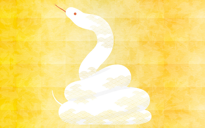 Japanese gold background with snake and golden color for New Year's card for the year of the snake 2025