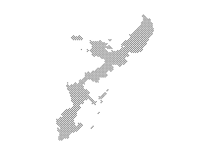 Okinawa Prefecture dot map vector illustration