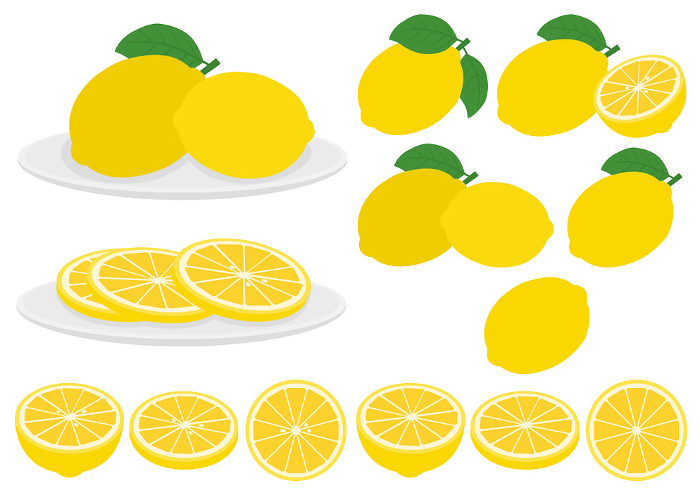 Set of lemon illustrations