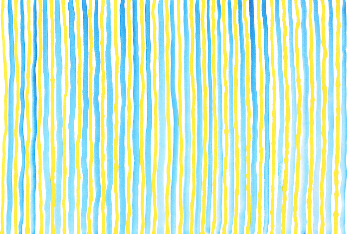 Summery blue and yellow hand-painted border pattern