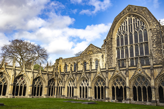 Canterbury cathedral, Kent, U.K. Cloister Cloister, Canterbury Cathedral, UNESCO World Heritage Site, Canterbury, Kent, England, United Kingdom, Europe, by Godong