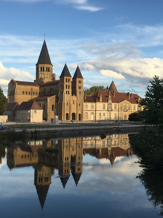 Sacred Heart basilica, Paray le Monial, Saone et Loire, France, reflected in the Bourbince river Sacred Heart Basilica, reflected in the Bourbince River, Paray le Monial, Saone et Loire, Bourgogne Franche Comte, France, Europe, by Godong