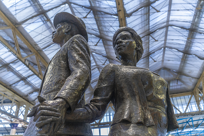 View of National Windrush Monument at Waterloo Station main concourse, London, England, United Kingdom, Europe View of National Windrush Monument at Waterloo Station main concourse, London, England, United Kingdom, Europe, by Frank Fell
