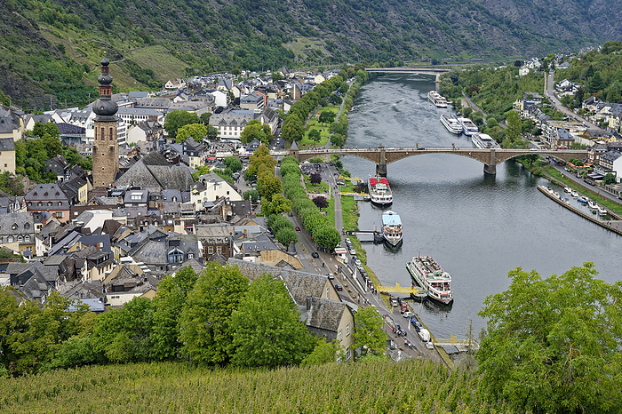 View over Cochem and the Moselle River, Cochem, Rhineland Palatinate, Germany View over Cochem and the Moselle River, Cochem, Rhineland Palatinate, Germany, Europe, by G M Therin Weise