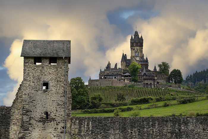 Former Imperial Castle overlooking the city of Cochem, Rhineland Palatinate, Germany Former Imperial Castle overlooking the city of Cochem, Rhineland Palatinate, Germany, Europe, by G M Therin Weise