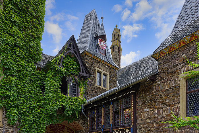 Former Imperial Castle, Courtyard, Cochem, Rhineland Palatinate, Germany Former Imperial Castle, Courtyard, Cochem, Rhineland Palatinate, Germany, Europe, by G M Therin Weise