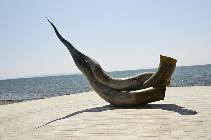 Modernistic sculpture, Durres, Albania, Europe Modernistic sculpture, Durres, Albania, Europe, by Michael Szafarczyk
