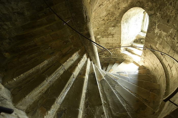 Dover Castle Great Tower Descending staircase, Dover, United Kingdom Dover Castle Great Tower Descending staircase, Dover, Kent, England, United Kingdom, Europe, by Michael Szafarczyk
