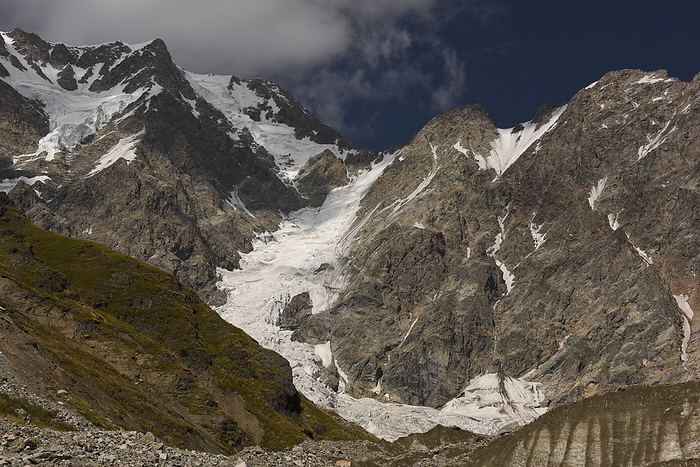 Shakara mountain and Glacier, Svaneti, Georgia Shakara mountain and Glacier, Svaneti, Georgia, Central Asia, Asia, by Michael Szafarczyk