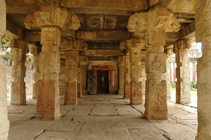 Interior of the Sri Virupaksha temple in Hampi, Karnataka, India, Asia Interior of the Sri Virupaksha temple in Hampi, UNESCO World Heritage Site, Karnataka, India, Asia, by Michael Szafarczyk