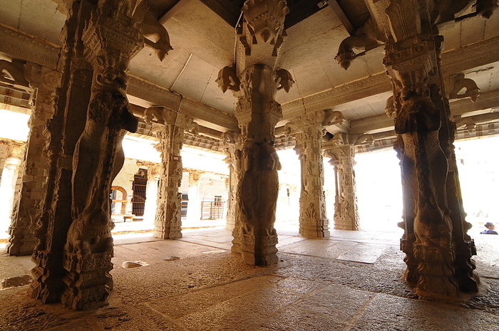 Interior of the Sri Virupaksha temple in Hampi, Karnataka, India, Asia Interior of the Sri Virupaksha temple in Hampi, UNESCO World Heritage Site, Karnataka, India, Asia, by Michael Szafarczyk