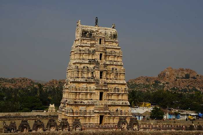 Gopura of Virupaksha Temple, Hampi Gopura of Virupaksha Temple, Hampi, UNESCO World Heritage Site, Karnataka, India, Asia, by Michael Szafarczyk