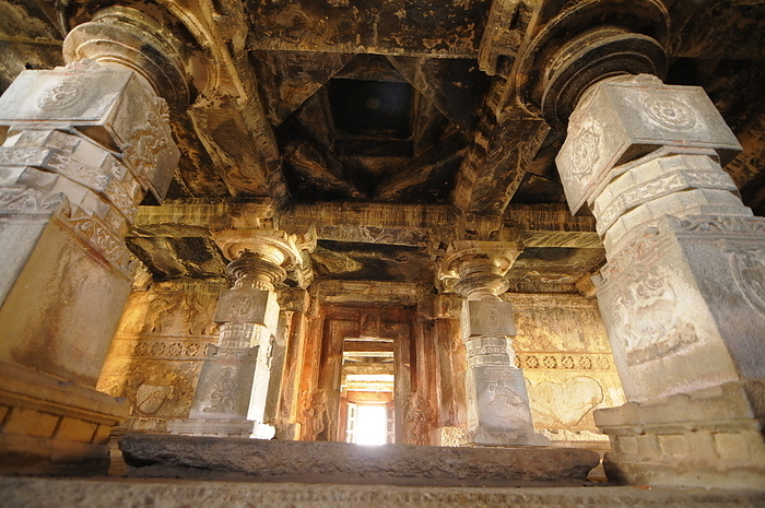 Inside Virupaksha Temple, Hampi, India Inside Virupaksha Temple, Hampi, UNESCO World Heritage Site, Karnataka, India, Asia, by Michael Szafarczyk