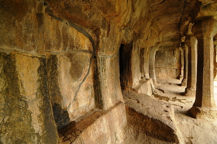 Panchapandava Cave Temple, Mahabalipuram, India Panchapandava Cave Temple, UNESCO World Heritage Site, Mahabalipuram, Tamil Nadu, India, Asia, by Michael Szafarczyk