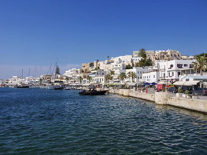 Waterfront of Chora, Naxos City, Naxos Island, Cyclades, Greece Waterfront of Chora, Naxos City, Naxos Island, Cyclades, Greek Islands, Greece, Europe, by Karol Kozlowski