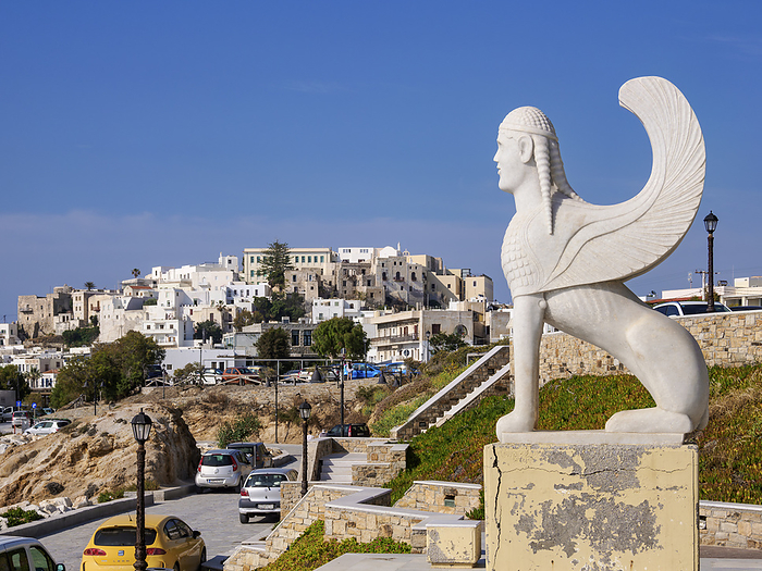 Sphinx of the Naxians at Chora, Naxos City, Naxos Island, Cyclades, Greece Sphinx of the Naxians at Chora, Naxos City, Naxos Island, Cyclades, Greek Islands, Greece, Europe, by Karol Kozlowski
