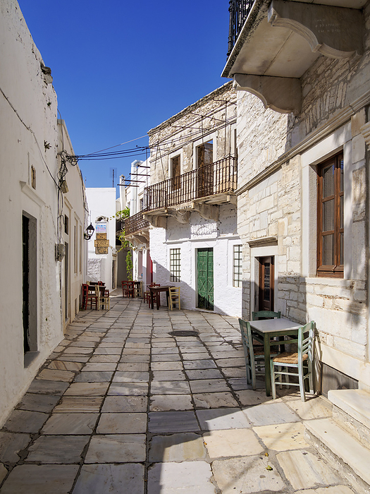 Street of Apeiranthos Village, Naxos Island, Cyclades, Greece Street of Apeiranthos Village, Naxos Island, Cyclades, Greek Islands, Greece, Europe, by Karol Kozlowski