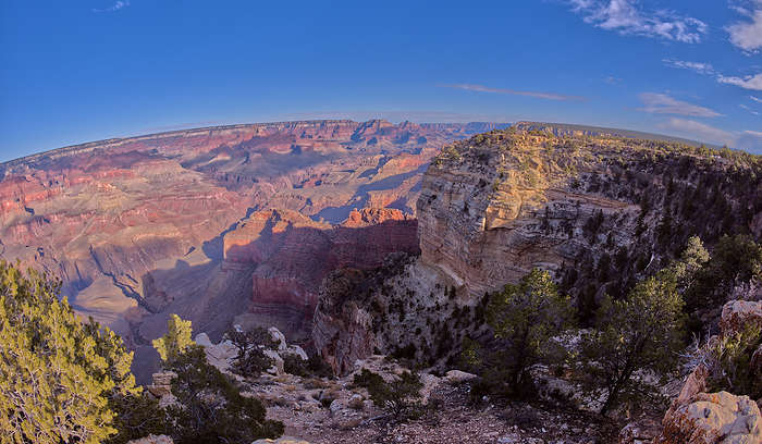 The Powell Memorial in the distance viewed from Hopi Point at Grand Canyon Arizona. The Powell Memorial in the distance viewed from Hopi Point at Grand Canyon, Arizona, United States of America, North America, by Steven Love