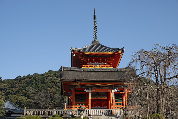 Kiyomizu dera Buddhist temple west gate in Kyoto, UNESCO World Heritage Site, Japan Kiyomizu dera Buddhist Temple west gate in Kyoto, UNESCO World Heritage Site, Honshu, Japan, Asia, by Francesco Fanti