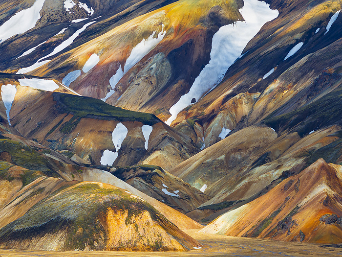 aerial view taken by drone of awesome mountain in Landmannalaugar area, Iceland, Europe Aerial view by drone of awesome mountain in Landmannalaugar area, Iceland, Polar Regions, by carlo alberto conti