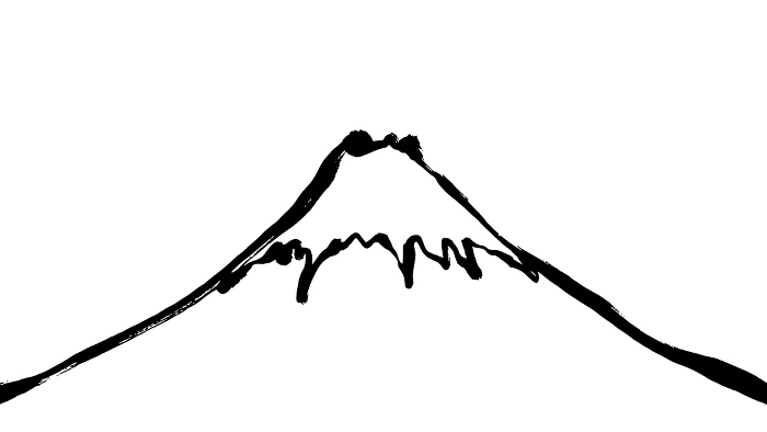 Clip art of landscape of Mt.fuji_Nengajo